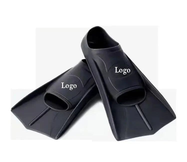 image-Swimming Fins Silicone Short Frog Flippers Adults Kids