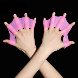 image-Silicone Swimming Fins Flipper Half Finger Webbed Gloves