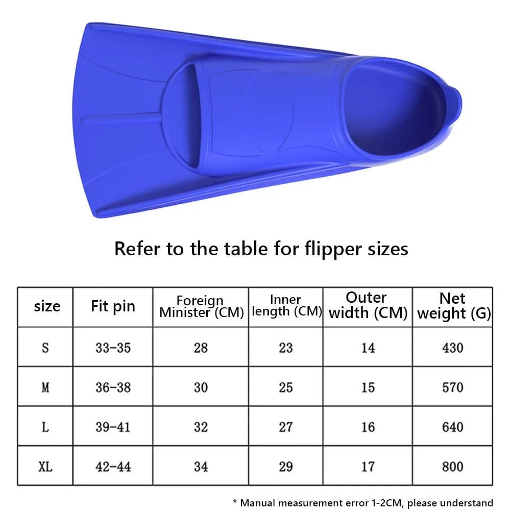 image-Silicone Swimming Fins for Kids & Adults - Training Flippers