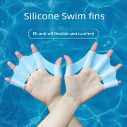 image-Silicone Swimming Hand Fins Half Finger Diving Gloves