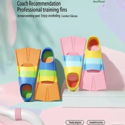 image-Swim Training Fins Silicone Scuba Diving Flippers