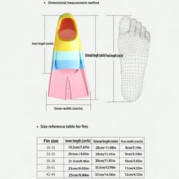 image-Swim Training Fins Silicone Scuba Diving Flippers