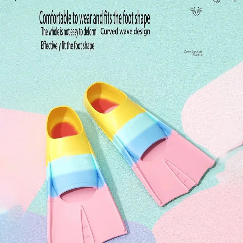 image-Swim Training Fins Silicone Scuba Diving Flippers
