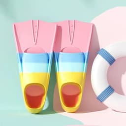 image-Swim Training Fins Silicone Scuba Diving Flippers