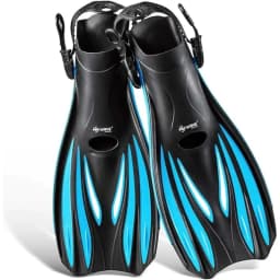 image-Swimming Fins Snorkel Diving Flippers Open Heel Adult