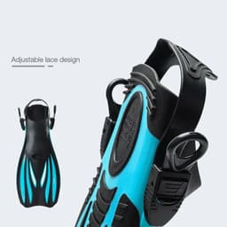 image-Swimming Fins Snorkel Diving Flippers Open Heel Adult