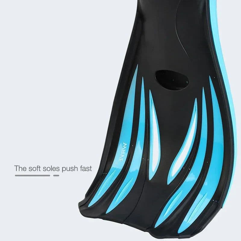 image-Swimming Fins Snorkel Diving Flippers Open Heel Adult