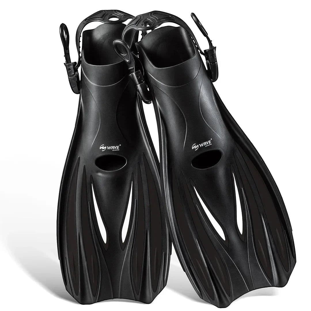 image-Swimming Fins Snorkel Diving Flippers Open Heel Adult