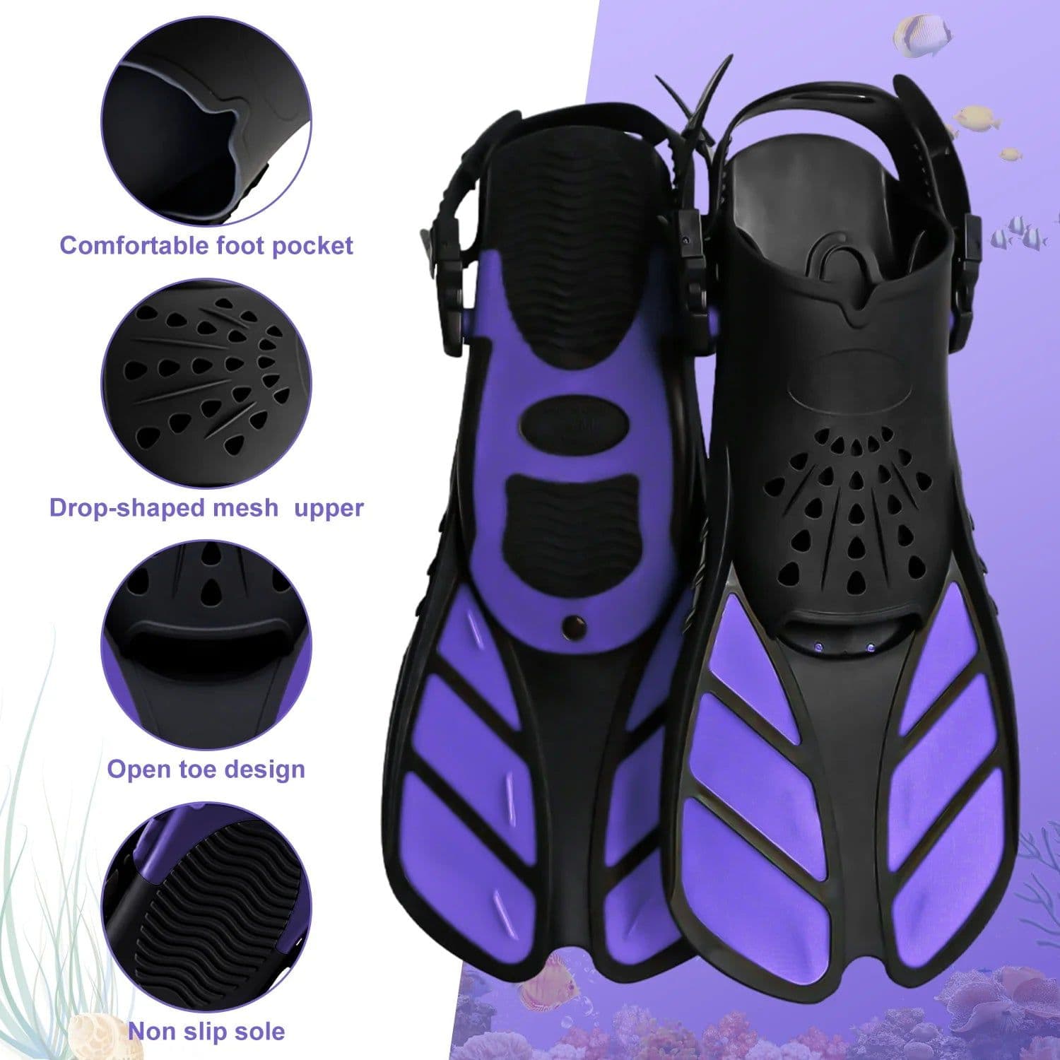 image-Snorkeling Mask Double Tube Full Face Silicone Diving Gear