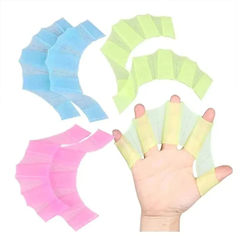image-Silicone Swimming Hand Paddles Child Training