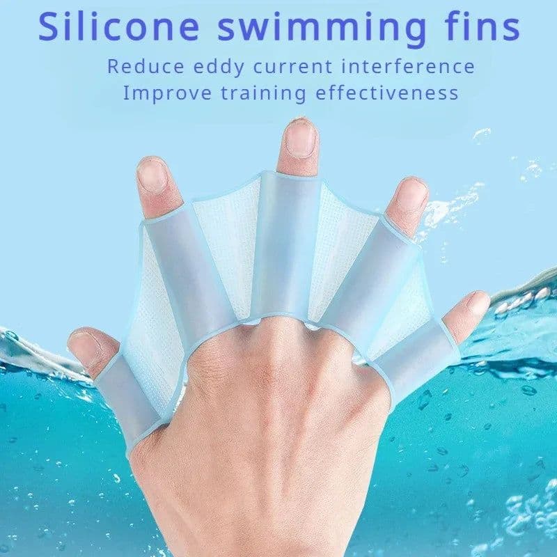 image-Silicone Swimming Hand Paddles Child Training