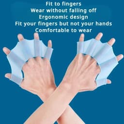 image-Silicone Swimming Hand Paddles Child Training