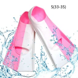 image-Silicone Swimming Fins Full Foot Adults Snorkeling Diving
