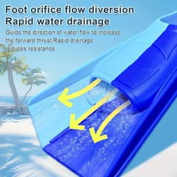 image-Silicone Swimming Fins Full Foot Adults Snorkeling Diving