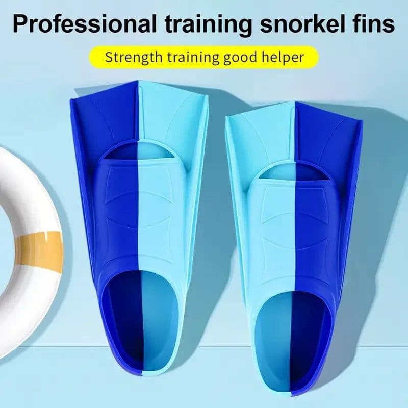 image-Silicone Swimming Fins Full Foot Adults Snorkeling Diving