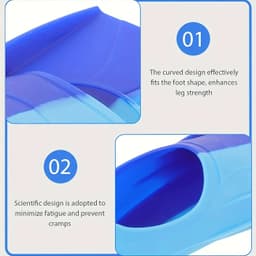 image-Silicone Swimming Fins Full Foot Adults Snorkeling Diving