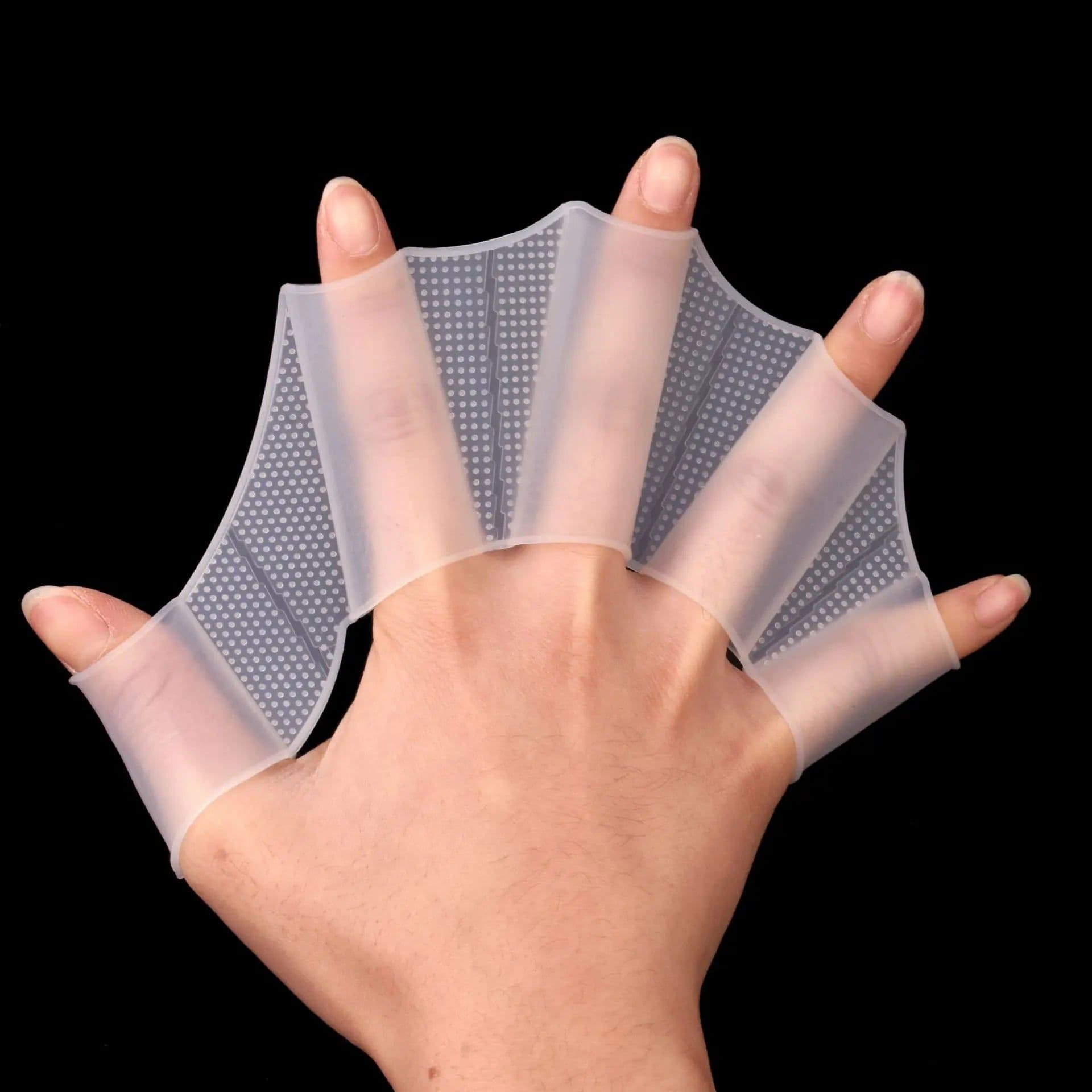 image-MOONBIFFY Silicone Swim Fins Webbed Gloves Adult Kids