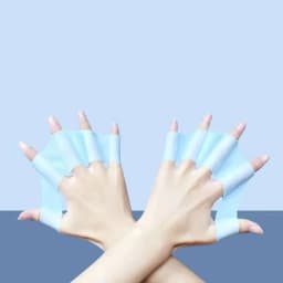image-Silicone Swimming Hand Paddles Diving Gloves Training
