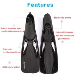 image-Adult Diving Fins Snorkeling Flippers WHALE-FN-600