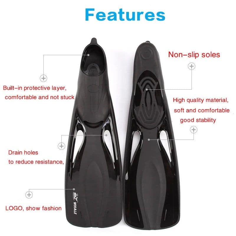image-Adult Diving Fins Snorkeling Flippers WHALE-FN-600