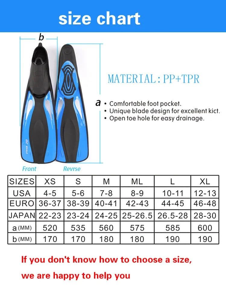 image-Adult Diving Fins Snorkeling Flippers WHALE-FN-600