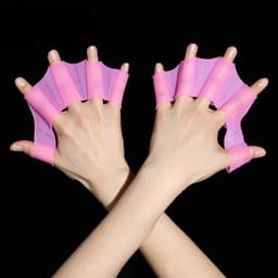 image-Silicone Swimming Fins Half Finger Webbed Gloves M/L/S