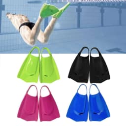 image-Silicone Short Flippers Adult Swimming Fins Diving Snorkeling