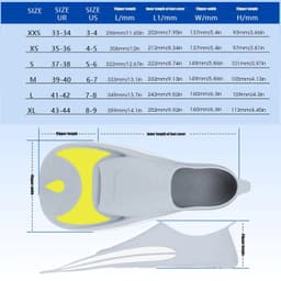 image-Swim Training Fins Short Compact Unisex XS-XL