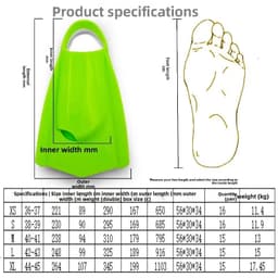 image-Silicone Swimming Fins Adult Snorkeling Diving Training