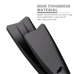 image-Adult Snorkeling Fins Webbed Diving Flippers Black White