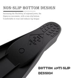 image-Adult Snorkeling Fins Webbed Diving Flippers Black White