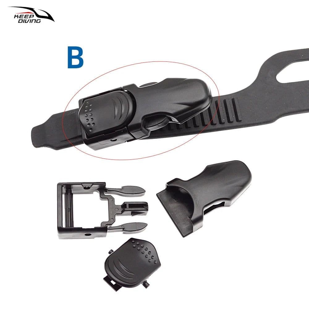 image-KEEP DIVING Adjustable Diving Fin Straps with Quick Release Buckles