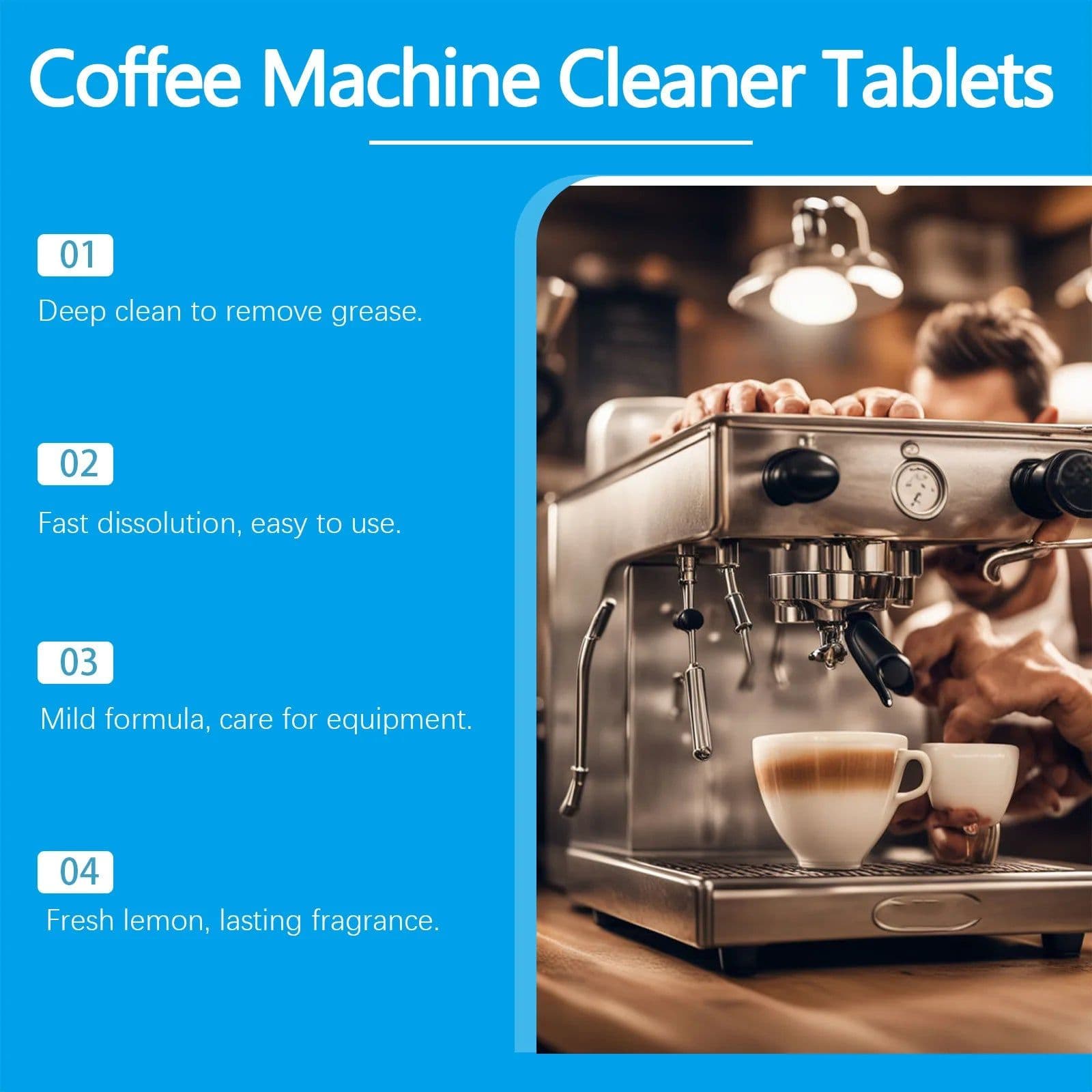 image-Jue Fish Coffee Machine Cleaner Tablet 100g