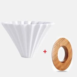 image-PEISIC Ceramic Pour Over Coffee Dripper Cone Filter Cup