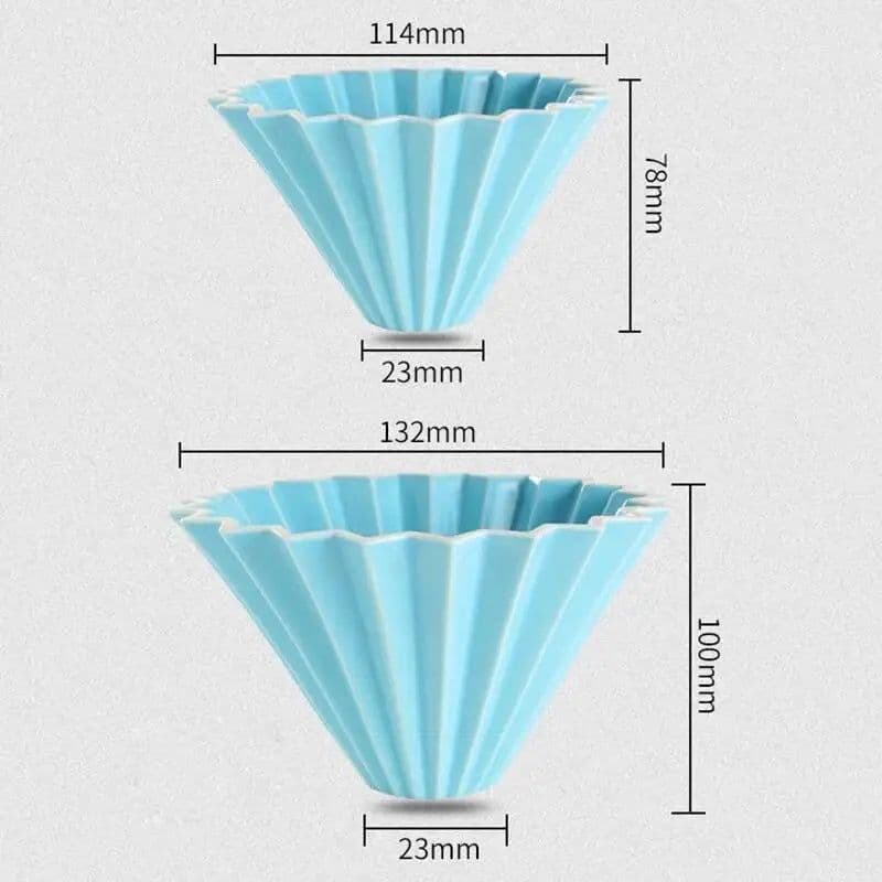 image-PEISIC Ceramic Pour Over Coffee Dripper Cone Filter Cup