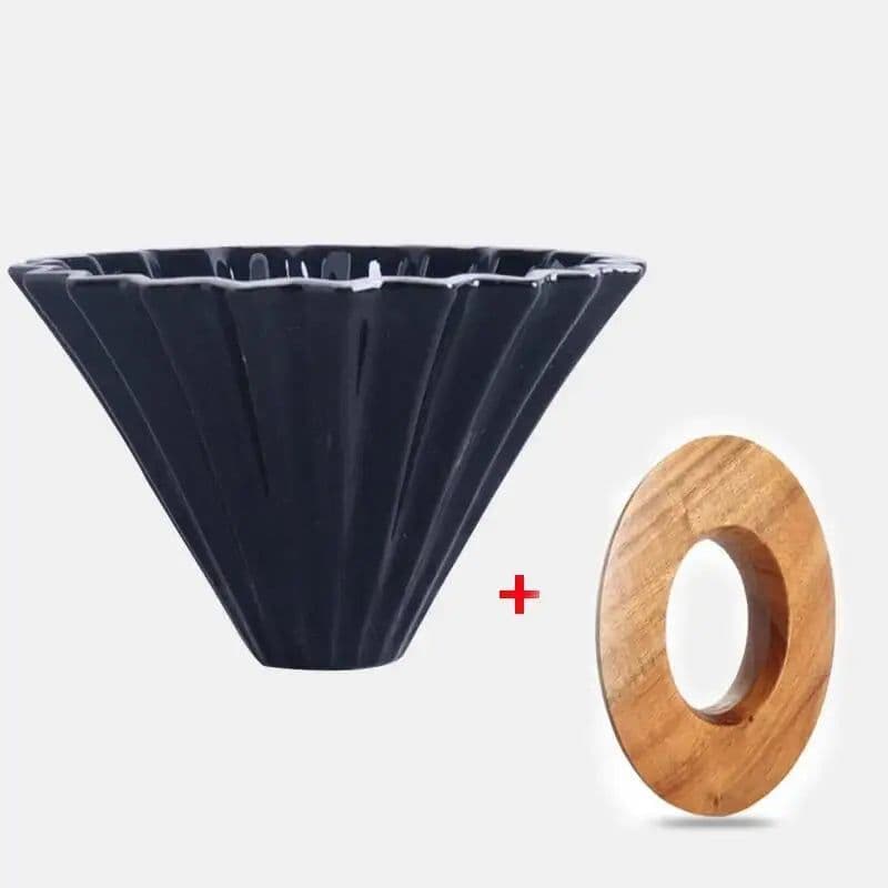 image-PEISIC Ceramic Pour Over Coffee Dripper Cone Filter Cup