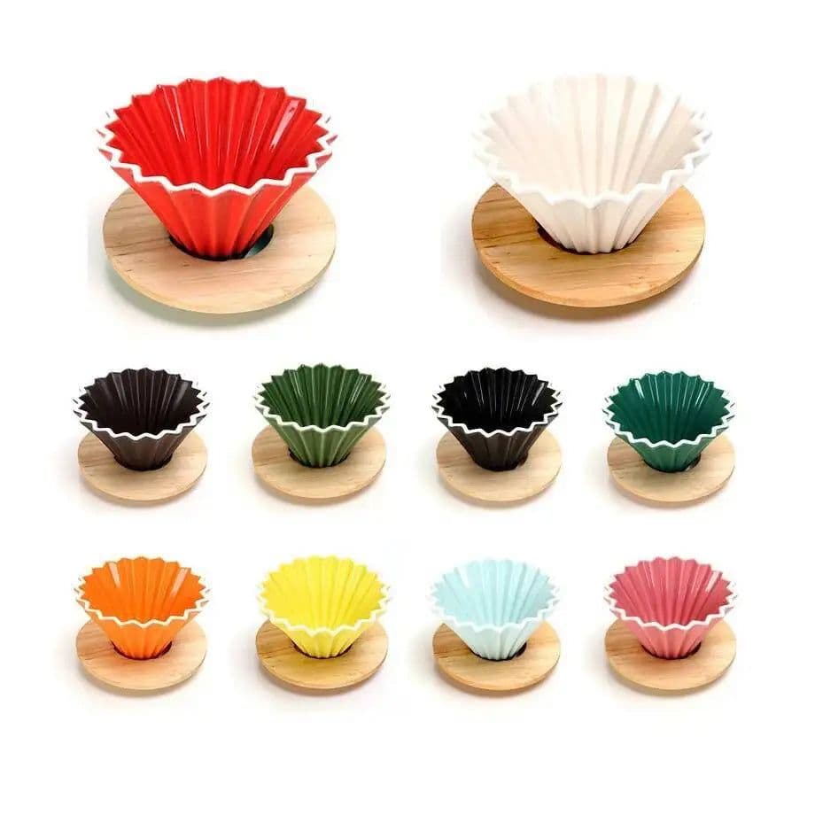 image-PEISIC Ceramic Pour Over Coffee Dripper Cone Filter Cup