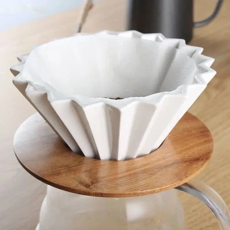 image-PEISIC Ceramic Pour Over Coffee Dripper Cone Filter Cup