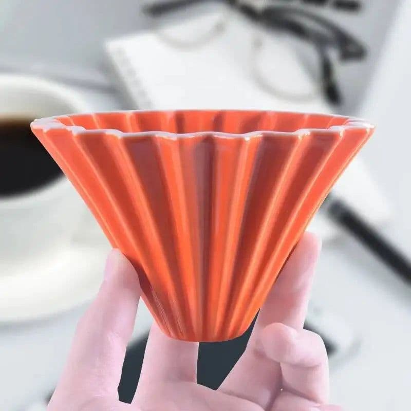 image-PEISIC Ceramic Pour Over Coffee Dripper Cone Filter Cup