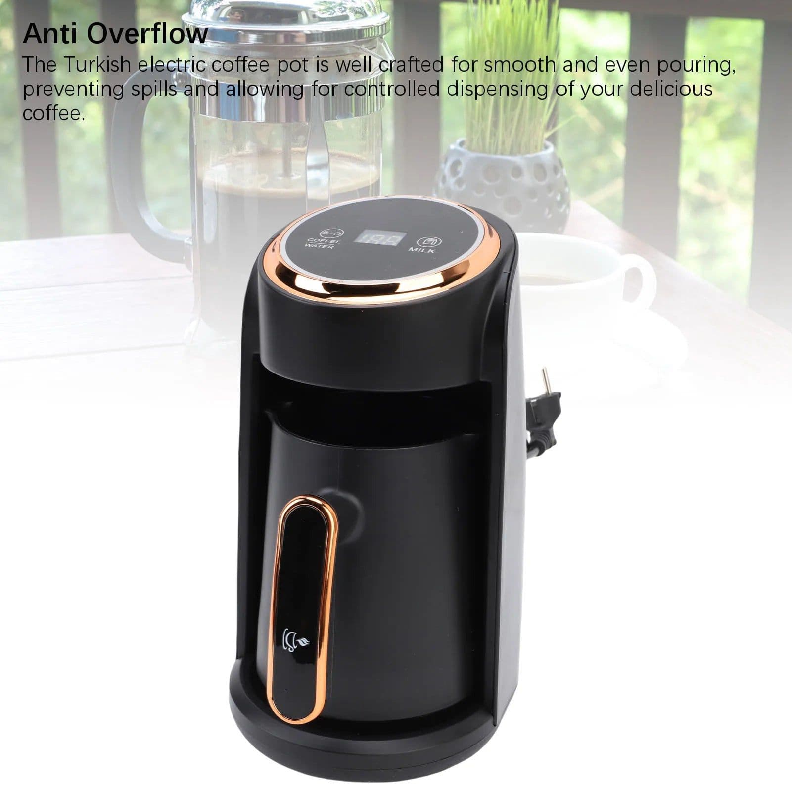 image-Turkish Coffee Machine 600W 300ML Anti Overflow