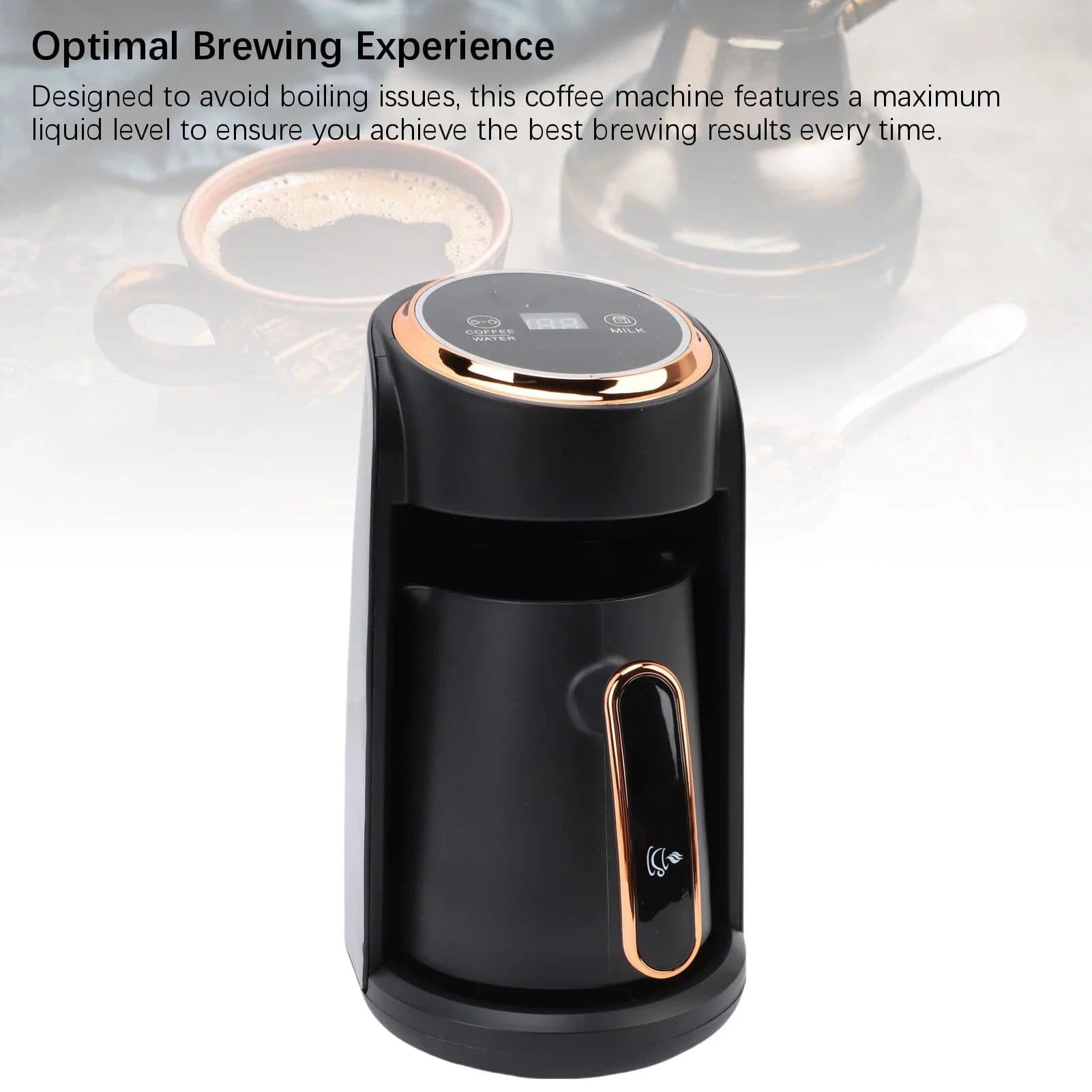 image-Turkish Coffee Machine 600W 300ML Anti Overflow
