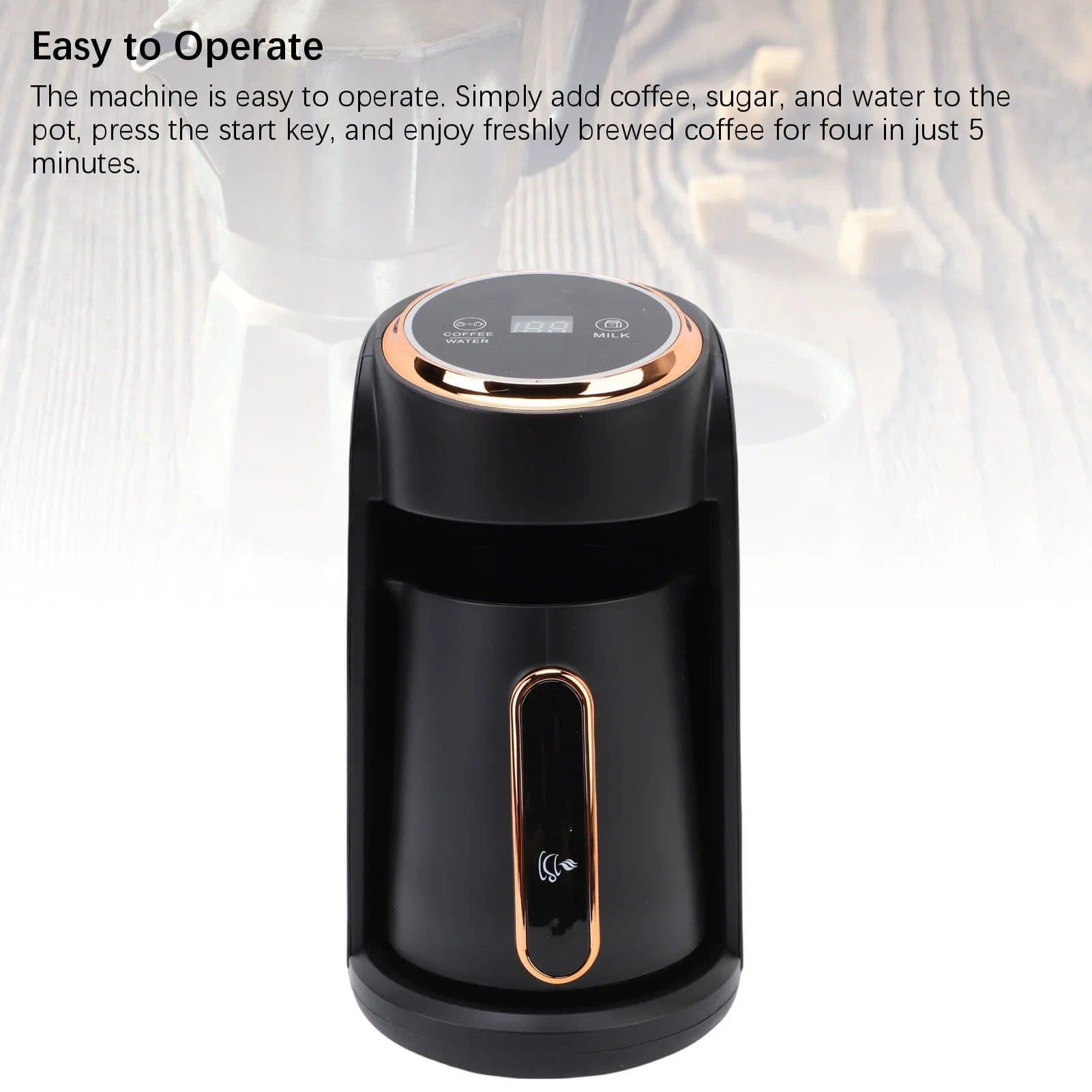image-Turkish Coffee Machine 600W 300ML Anti Overflow