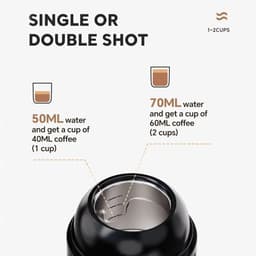 image-IKAPE Portable Electric Coffee Maker, Capsule/Ground