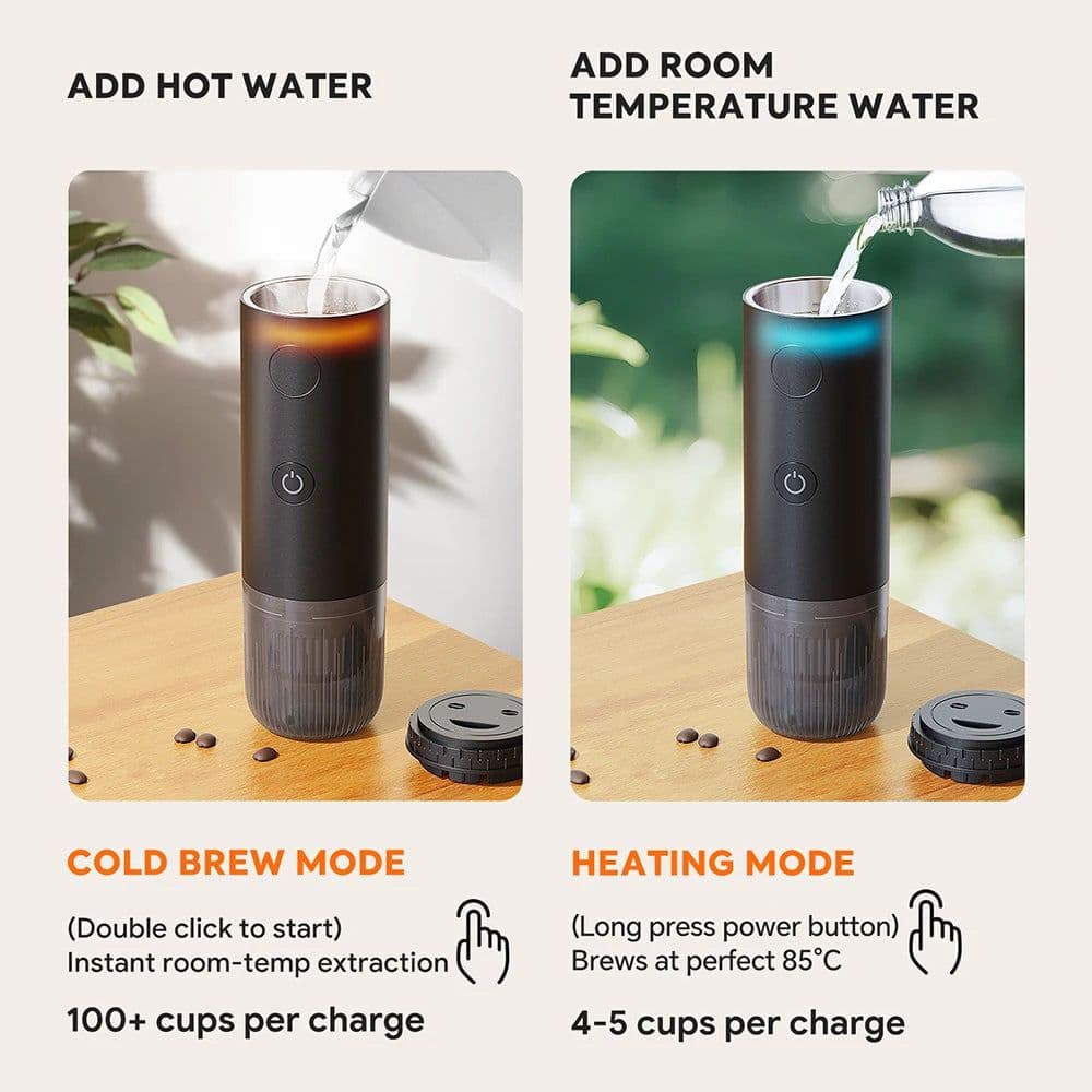 image-RECAFIM Portable Espresso Machine 19-Bar 7800mAh