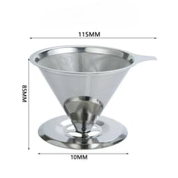image-Stainless Steel Pour Over Coffee Dripper Reusable Mesh