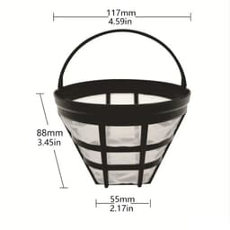 image-Reusable Nylon Coffee Filter Basket Cone
