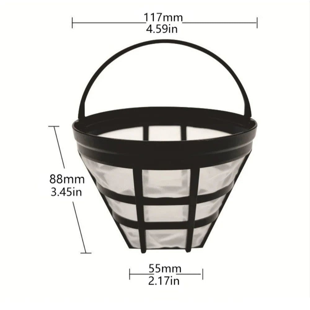 image-Reusable Nylon Coffee Filter Basket Cone