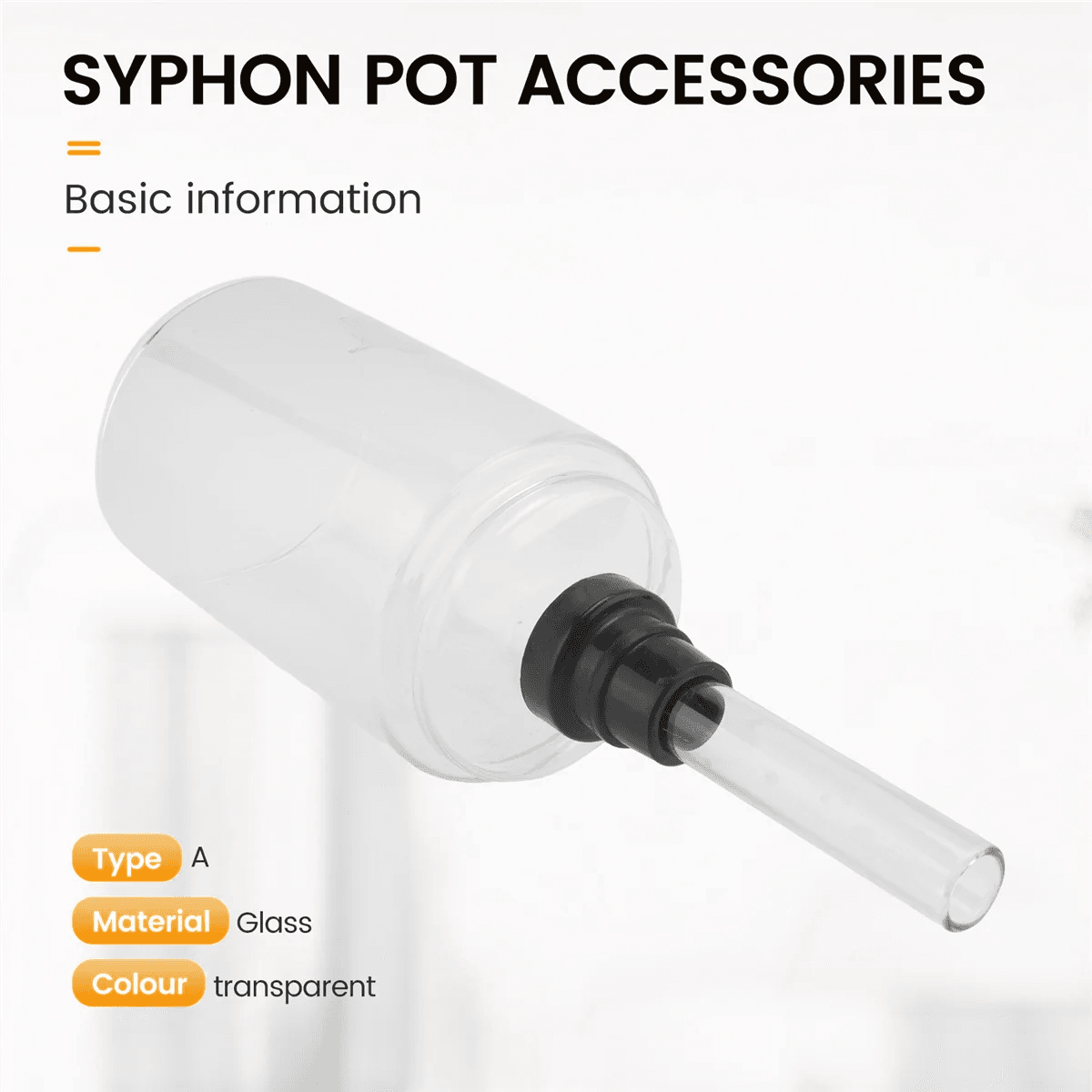 image-OQZEX Coffee Syphon Pot Accessories 3-Cup Glass