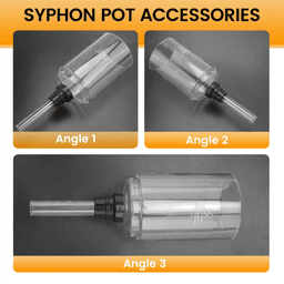 image-OQZEX Coffee Syphon Pot Accessories 3-Cup Glass