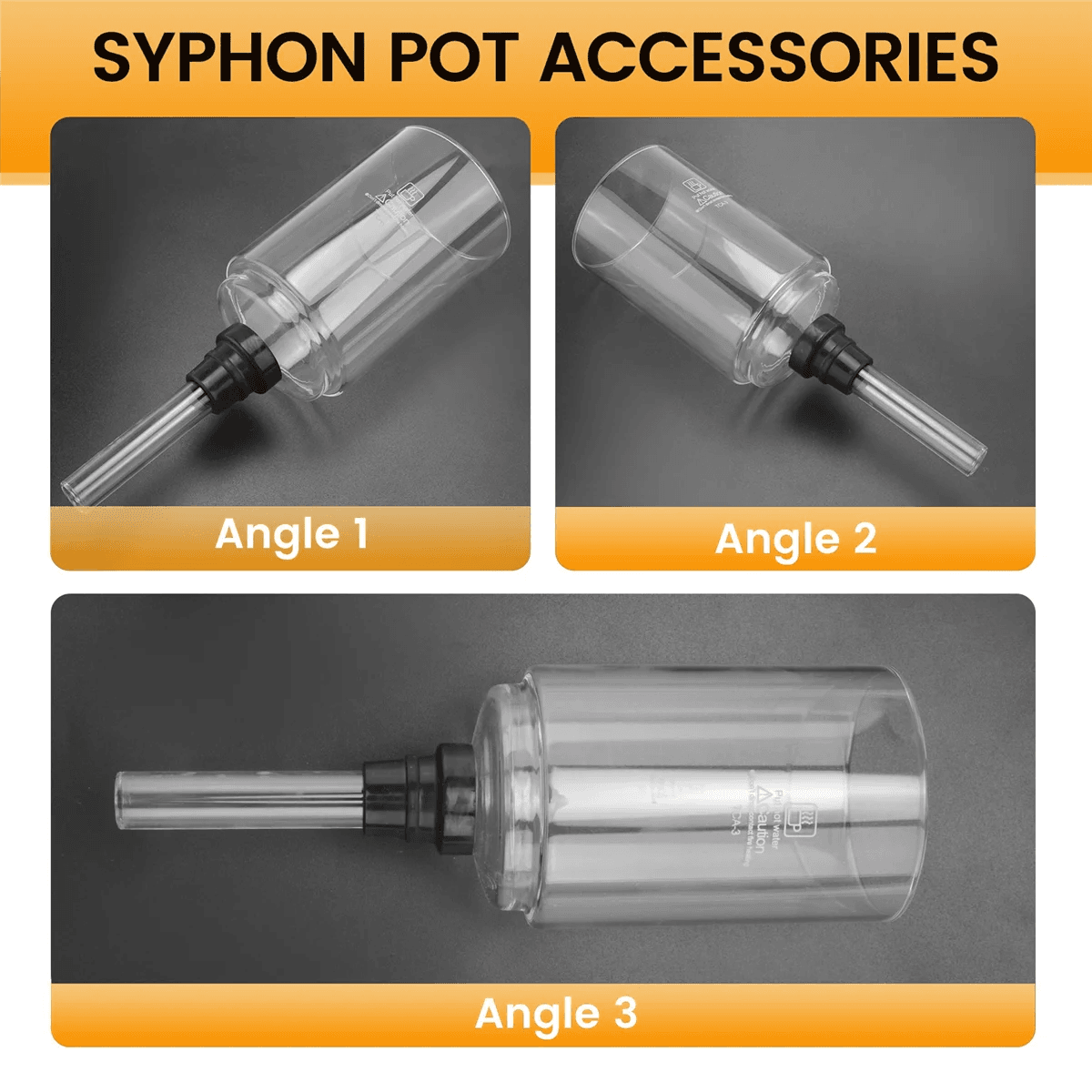 image-OQZEX Coffee Syphon Pot Accessories 3-Cup Glass